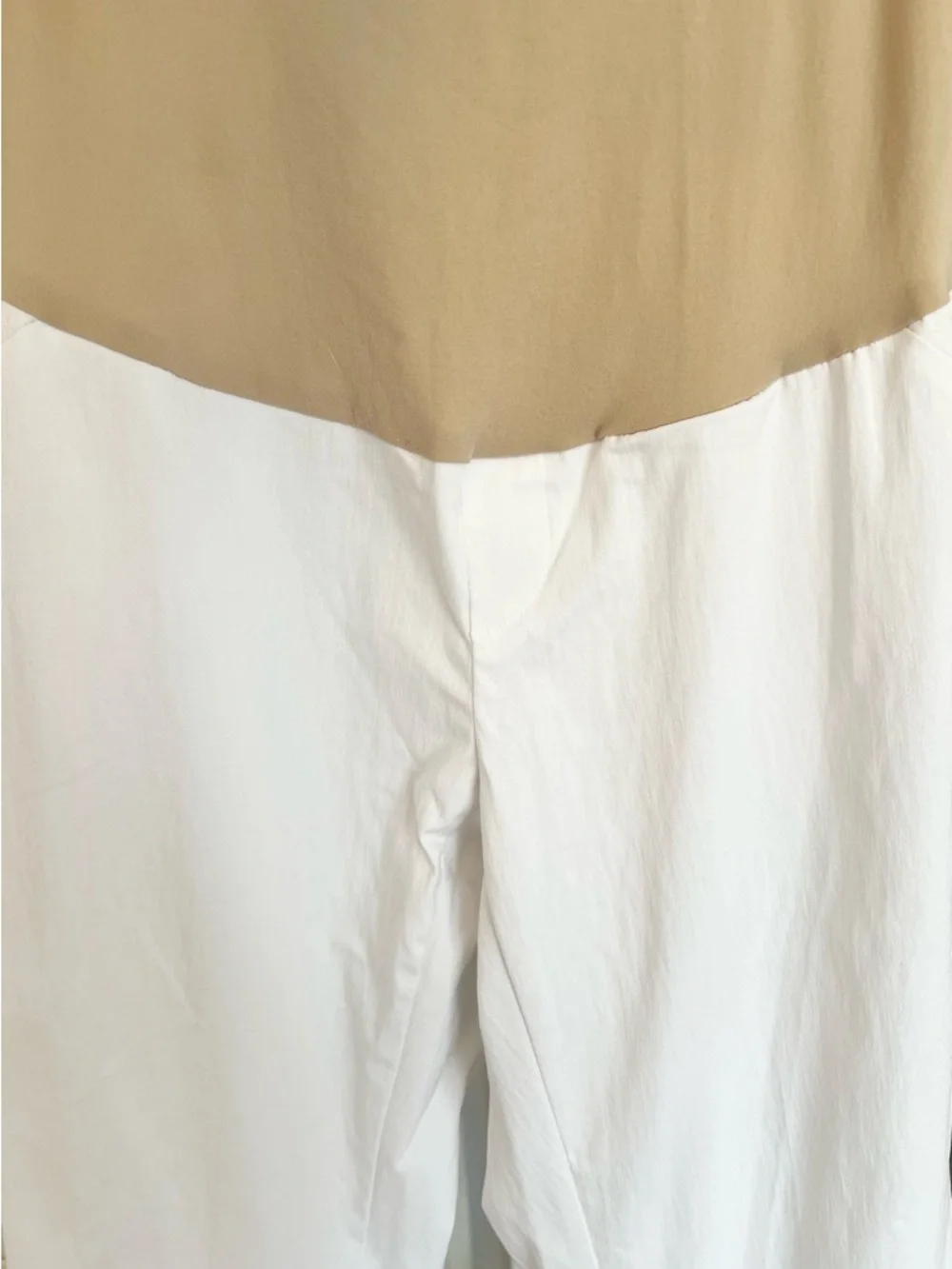 Motherhood Maternity White Casual Pull-On Dress Pants | Women’s Large